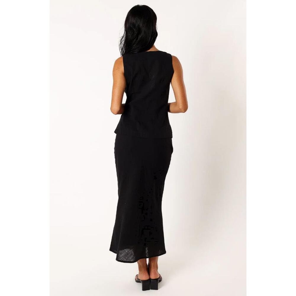 PETAL & PUP Women's Peter Two Piece Set (Skirt Only) Size L In Black - Picture 3 of 13